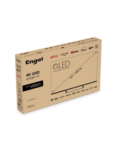 Engel LE4395QLED Smart TV 43" QLED UHD 4K con Dolby Digital y VIDAA