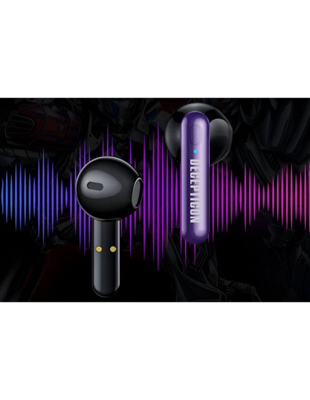 AuTiculTres TWS Transformers TF-T03 purple - Auriculares Transformers