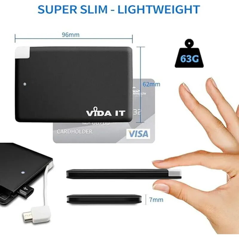 CoBprarABatería Externa Axil Tipo Tarjeta 2500mAh