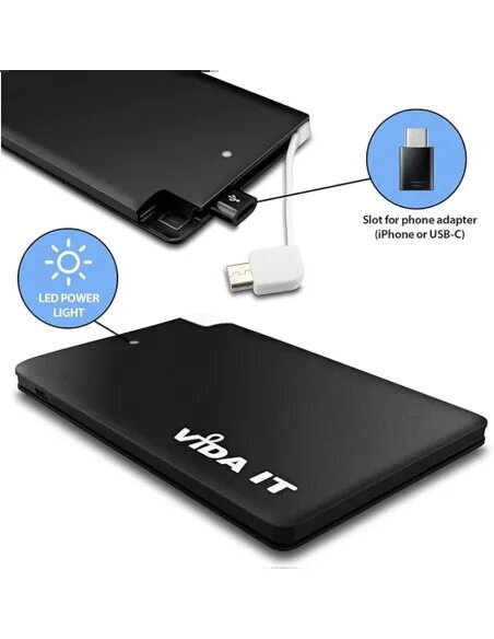 CoBprarABatería Externa Axil Tipo Tarjeta 2500mAh