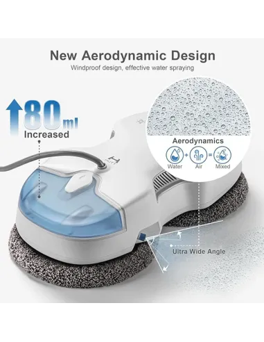 HUTT C65 Robot Limpiacristales Inteligente – 3800 Pa Pulverización 80