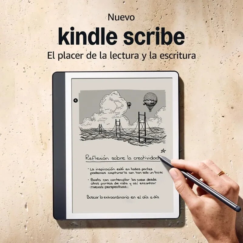 Amazon Kindle Scribe, 10.2", 16 GB, 300 ppi, Anti-glare, Premium Stylus, Tungsten Gray