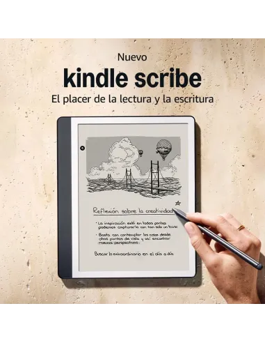 Amazon Kindle Scribe, 10.2", 16 GB, 300 ppi, Sin reflejos, Lápiz premium, Gris tungsteno