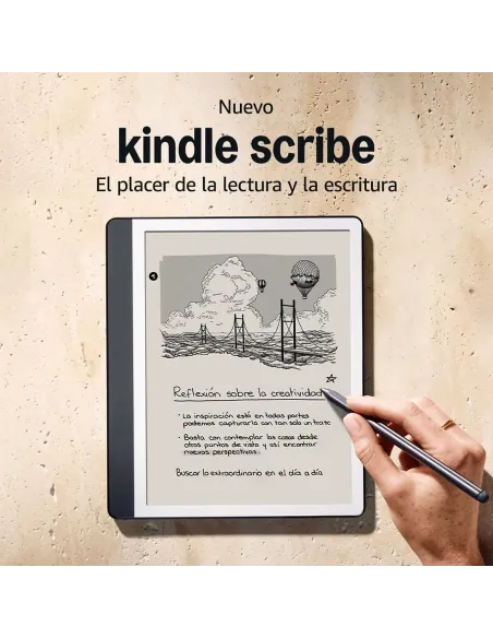 Amazon Kindle Scribe, 10.2", 16 GB, 300 ppi, Sin reflejos, Lápiz premium, Gris tungsteno