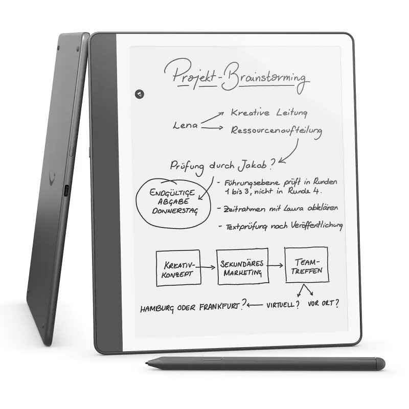 Amazon Kindle Scribe, 10.2", 16 GB, 300 ppi, Anti-glare, Premium Stylus, Tungsten Gray