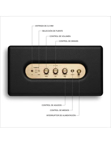 Marshall Stanmore III Black Bluetooth Speaker | Iconic Room-Filling So