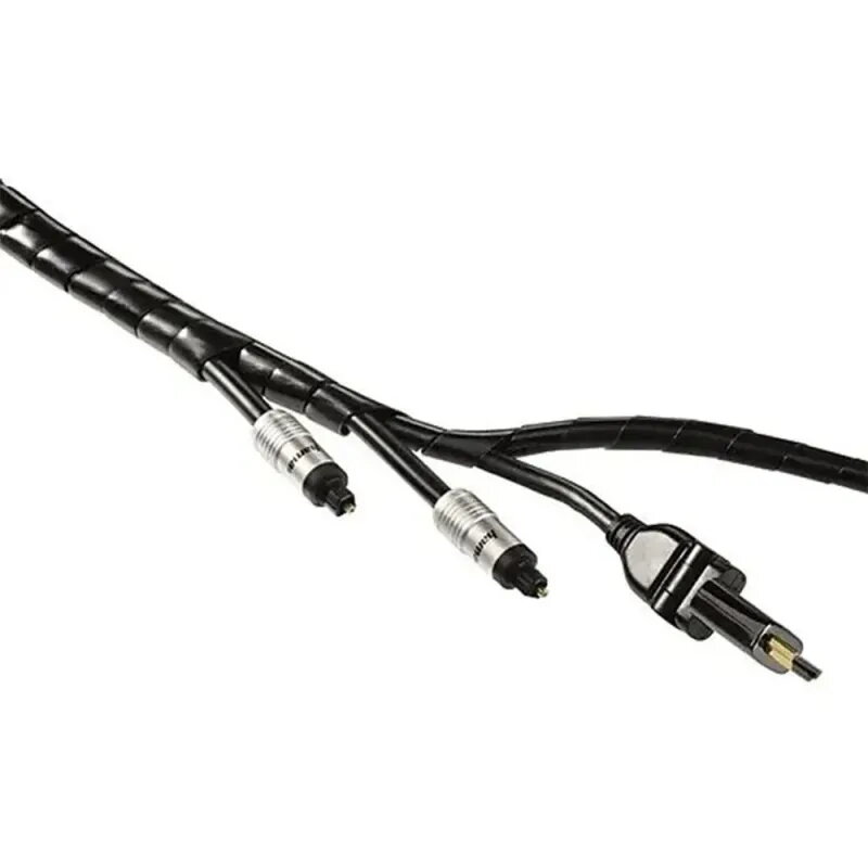 CoBprarHTubo espiral flexible Recogecables Hama Ø 30 mm 2,50 m negro
