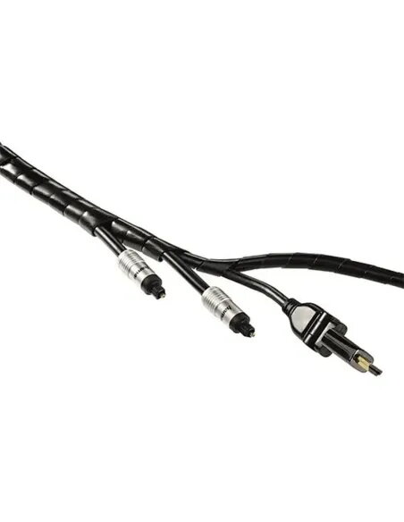 CoBprarHTubo espiral flexible Recogecables Hama Ø 30 mm 2,50 m negro