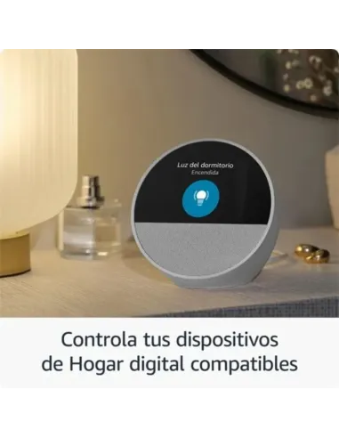 AMAZON Echo Spot (2024) Azul – Reloj despertador inteligente con Alexa