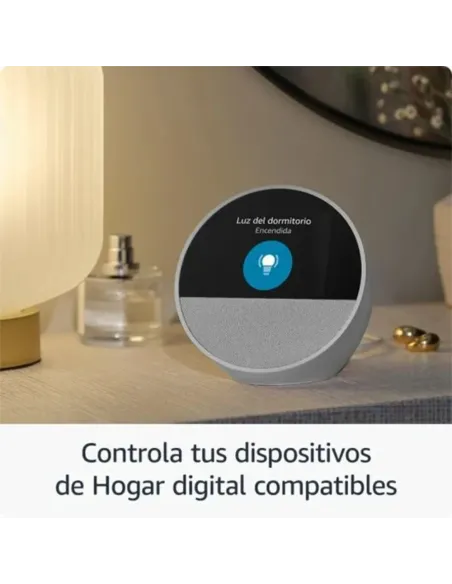 Reloj despertador inteligente Amazon Echo Spot (modelo 2024) Negro