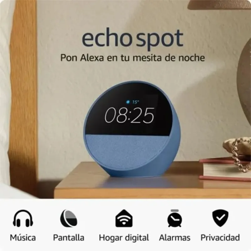 CoBprarAReloj despertador inteligente Amazon Echo Spot Blanco