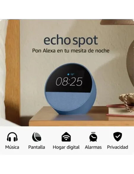 CoBprarAReloj despertador inteligente Amazon Echo Spot Blanco
