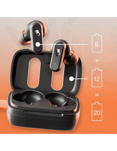 Skullcandy Dime 3 True Black | Auriculares Bluetooth 20h - TiendaCPU