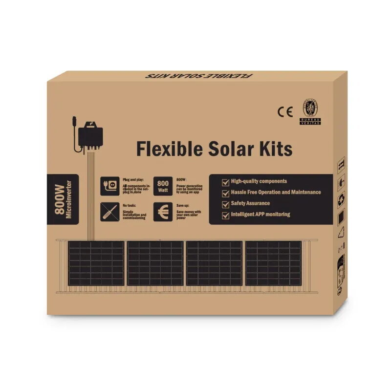 CoBprarB Kit solar para balcón - placas flexibles 800