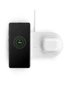 Base de carga inalámbrica doble belkin blanco