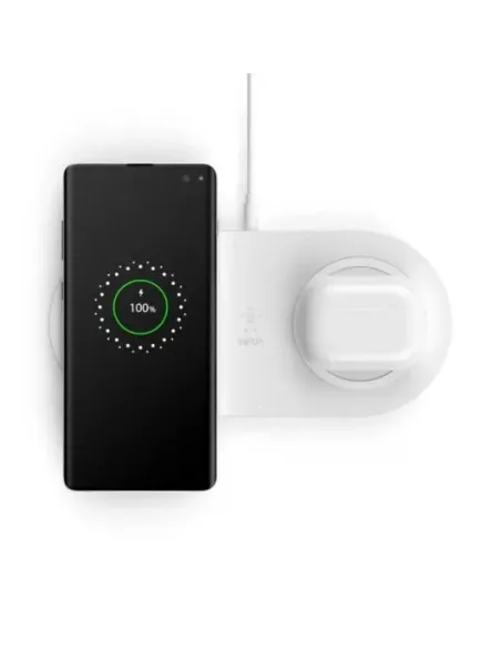 Base de carga inalámbrica doble belkin blanco