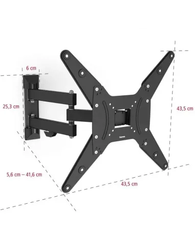 Comprar Soporte TV Pared 400x400 Fullmotion 2 Brazos 32´´ - 65´´ Hama