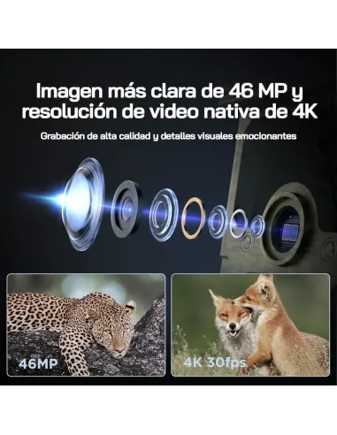 WOLFANG Cámara de Caza Solar 4K