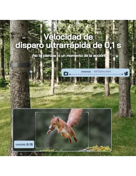 WOLFANG Cámara de Caza Solar 4K