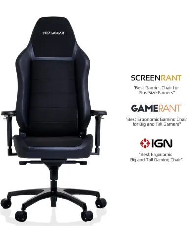 Vertagear PL6800 HygenX Carbon Black – silla gamer XL ergonómica
