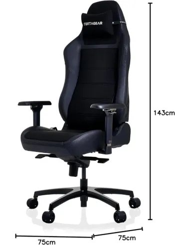 Vertagear PL6800 HygenX Carbon Black – silla gamer XL ergonómica