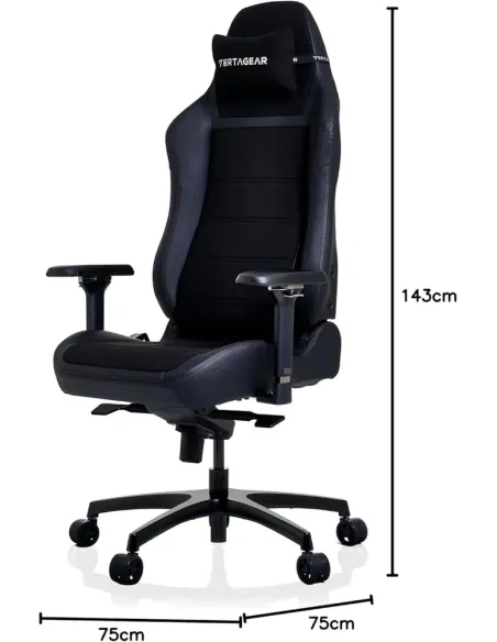 Vertagear PL6800 HygenX Carbon Black – silla gamer XL ergonómica