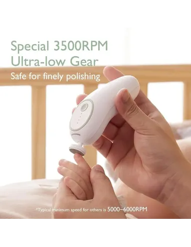 Momcozy lima eléctrica para uñas de bebé | Segura, silenciosa y recarg