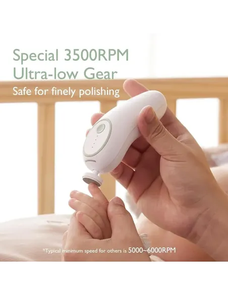 Momcozy lima eléctrica para uñas de bebé | Segura, silenciosa y recarg