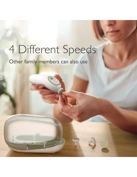 Momcozy lima eléctrica para uñas de bebé | Segura, silenciosa y recarg