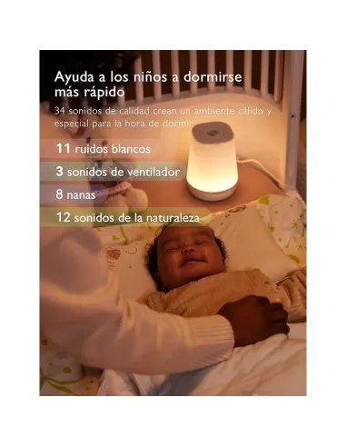 Momcozy máquina de ruido blanco | Sonidos relajantes y luz nocturna LE