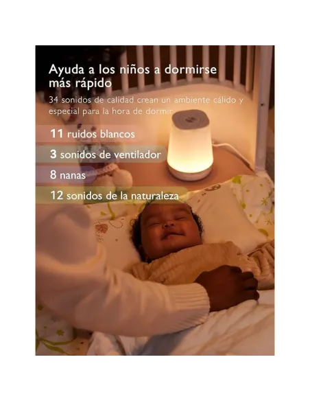Momcozy máquina de ruido blanco | Sonidos relajantes y luz nocturna LE