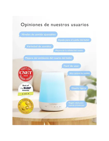 Momcozy máquina de ruido blanco | Sonidos relajantes y luz nocturna LE