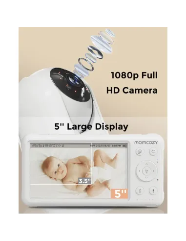 Buy Momcozy BM01 5" HD Baby Monitor | 1080p 360° Camera