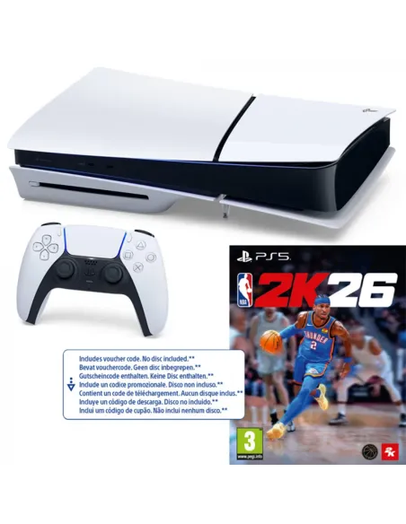 Sony PlayStation 5 Slim Chasis D 1TB + NBA 2K26 – Pack edición