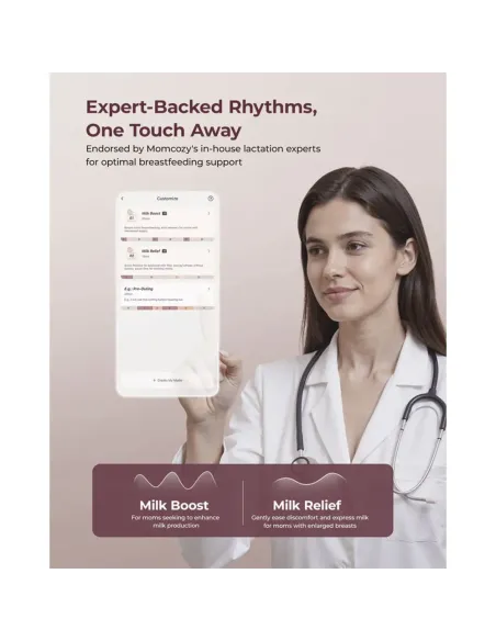 Buy Momcozy M9 Single Breast Pump Red | App Control -300mmHg