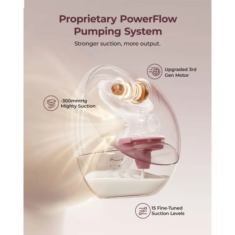 Momcozy M9 freihändige Einzel-Milchpumpe Mobile Flow Rot Cozy