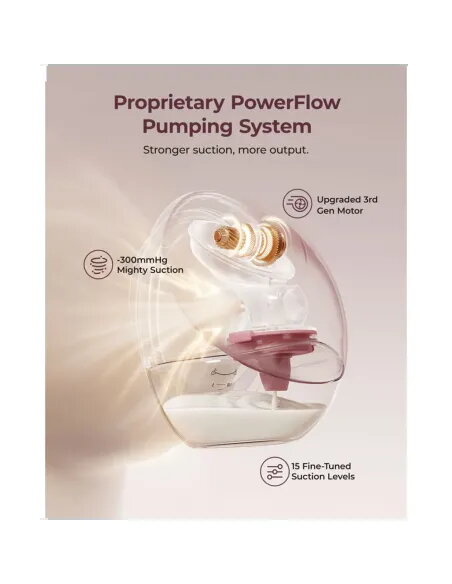 Momcozy M9 freihändige Einzel-Milchpumpe Mobile Flow Rot Cozy