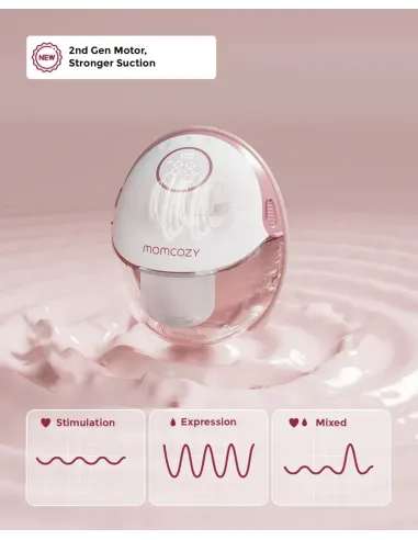 Momcozy M6 sacaleches doble manos libres | Mobile Style Rojo Cozy