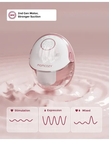 Momcozy M6 freihändige Einzel-Milchpumpe Mobile Style Rot Cozy