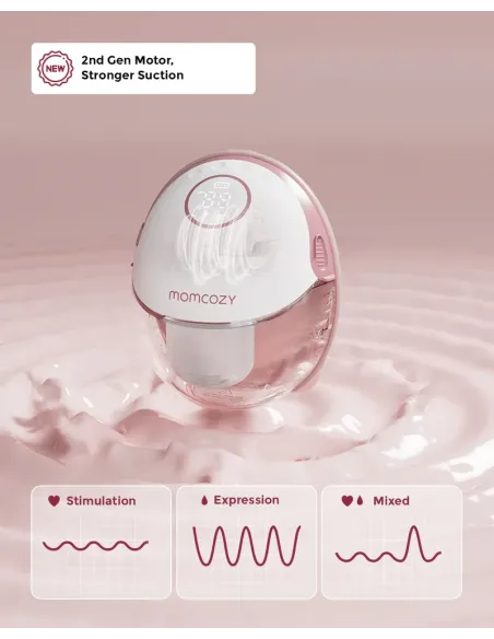 Momcozy M6 sacaleches individual manos libres mobile style Rojo Cozy