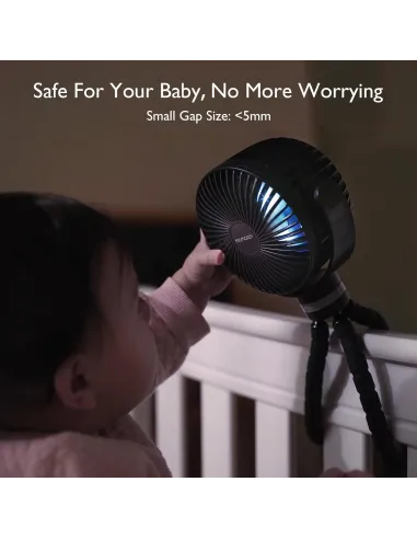 Momcozy ventilador portátil recargable USB Negro