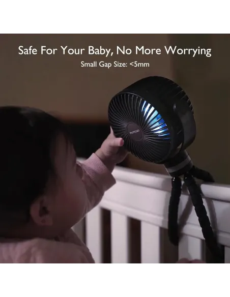 Momcozy ventilador portátil recargable USB Negro