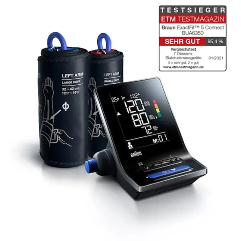 Braun ExactFit 5 Connect smartes Oberarm-Blutdruckmessgerät