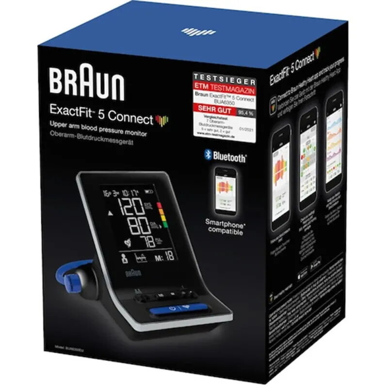Braun ExactFit 5 Connect smartes Oberarm-Blutdruckmessgerät