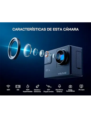 WOLFANG GA300 Cámara deportiva