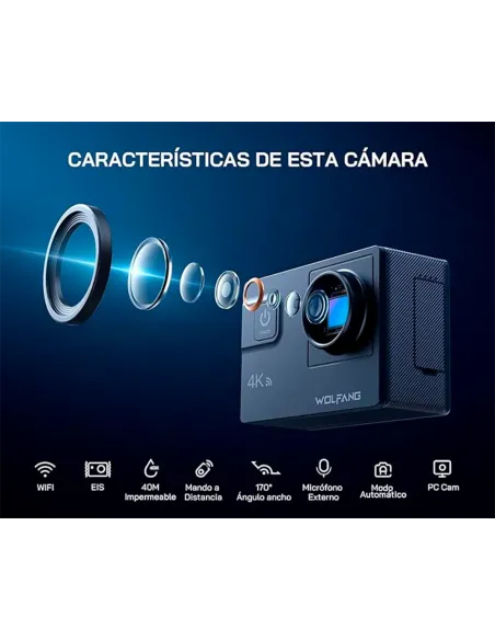 WOLFANG GA300 Cámara deportiva