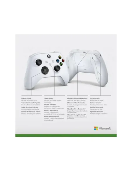 Microsoft Xbox Wireless Controller White Robot - Compatible with Serie