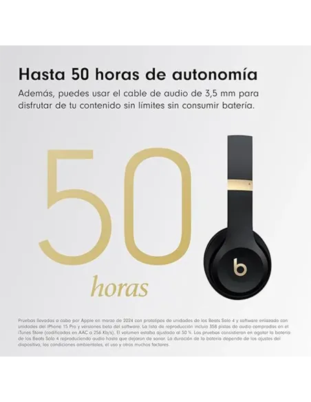 Beats Solo 4 Wireless Bluetooth on-Ear Negro y Oro