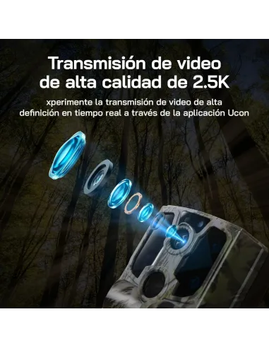 WOLFANG 4G LTE Solar Trail Camera - 2.5K Video, PIR Motion Detection