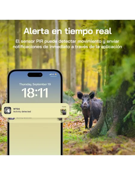 WOLFANG 4G LTE Solar Trail Camera - 2.5K Video, PIR Motion Detection